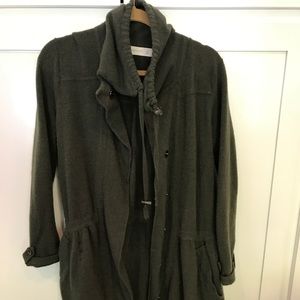 SUPER SOFT WOOL OLIVE KHAKI COAT